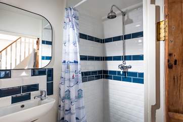 The lovely shower-room located on the ground floor.