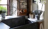 The characterful slate sink in the utility-room. - Thumbnail Image