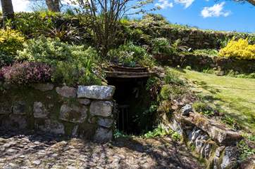 There is a tunnel in the garden, which the owner has screened off, please take care with children and dogs.