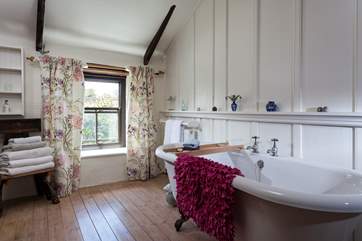 A blissful roll-top bath to soak the day away in.