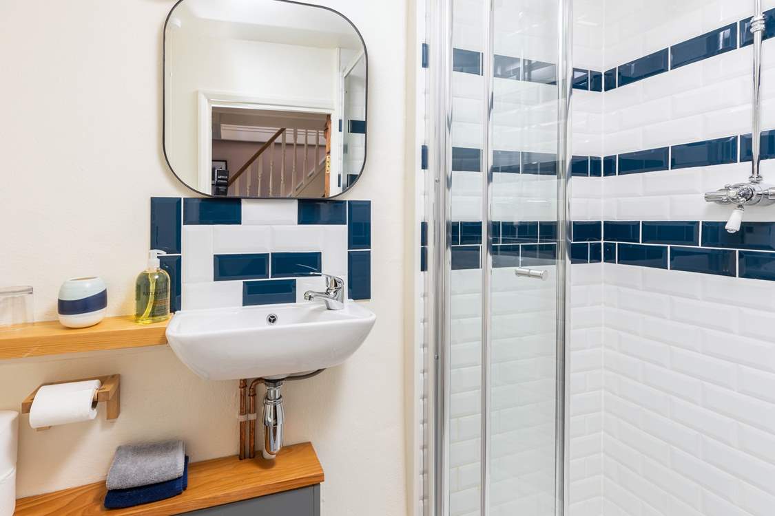 The shower-room located on the ground floor.