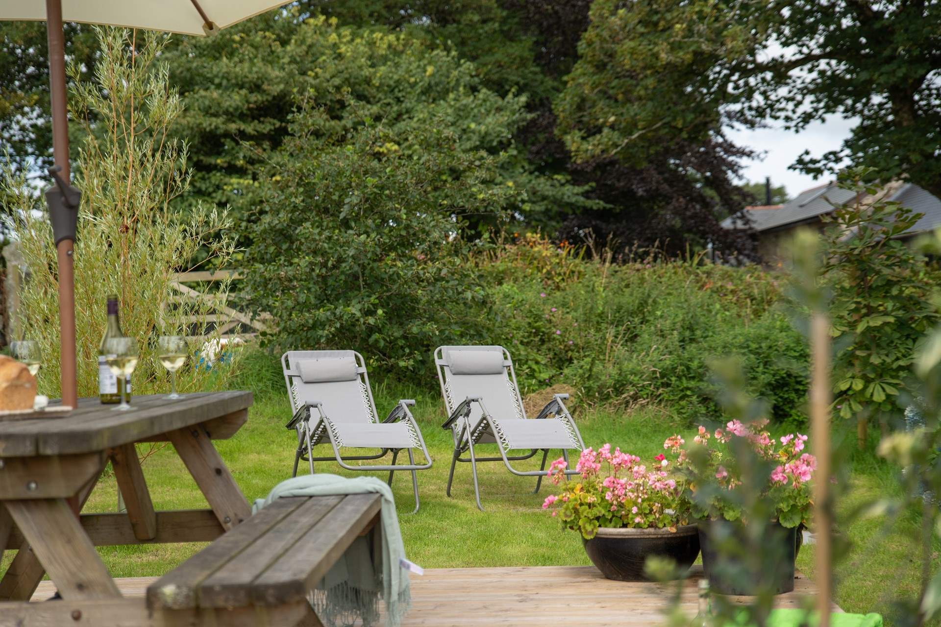 Relax in the warmth of the afternoon sunshine.