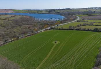 Stithians Lake is parallel to the grounds of Mount Wise Farm.