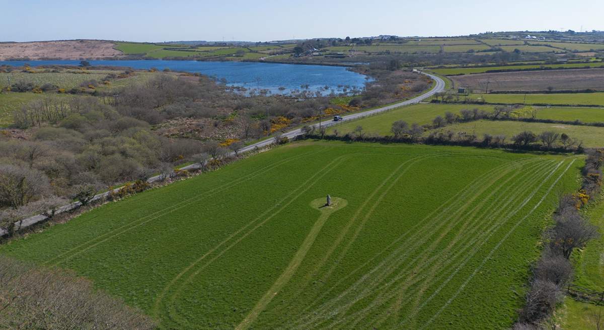 Stithians Lake is parallel to the grounds of Mount Wise Farm.