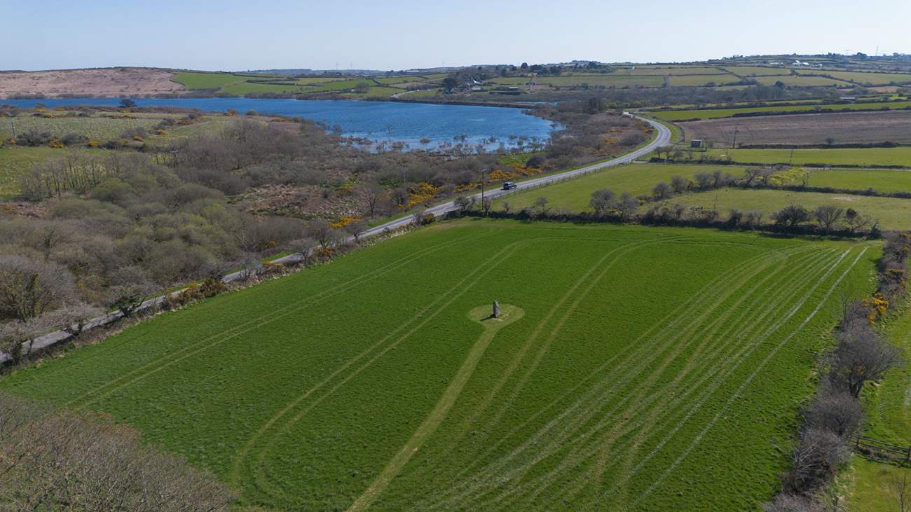 Stithians Lake is parallel to the grounds of Mount Wise Farm.