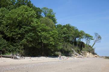Priory Bay, an idyllic tree-lined bay.