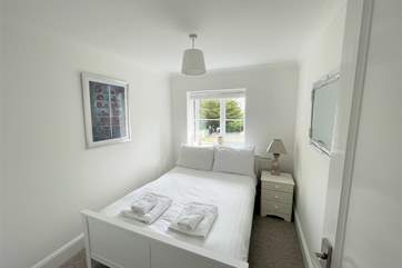 The cosy double bedroom on the first floor.
