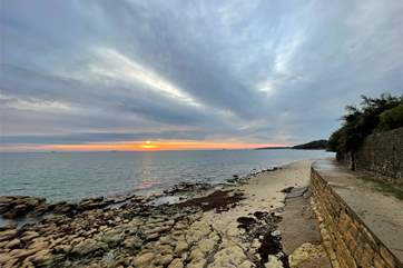 Morning walks while watching the sunrise!