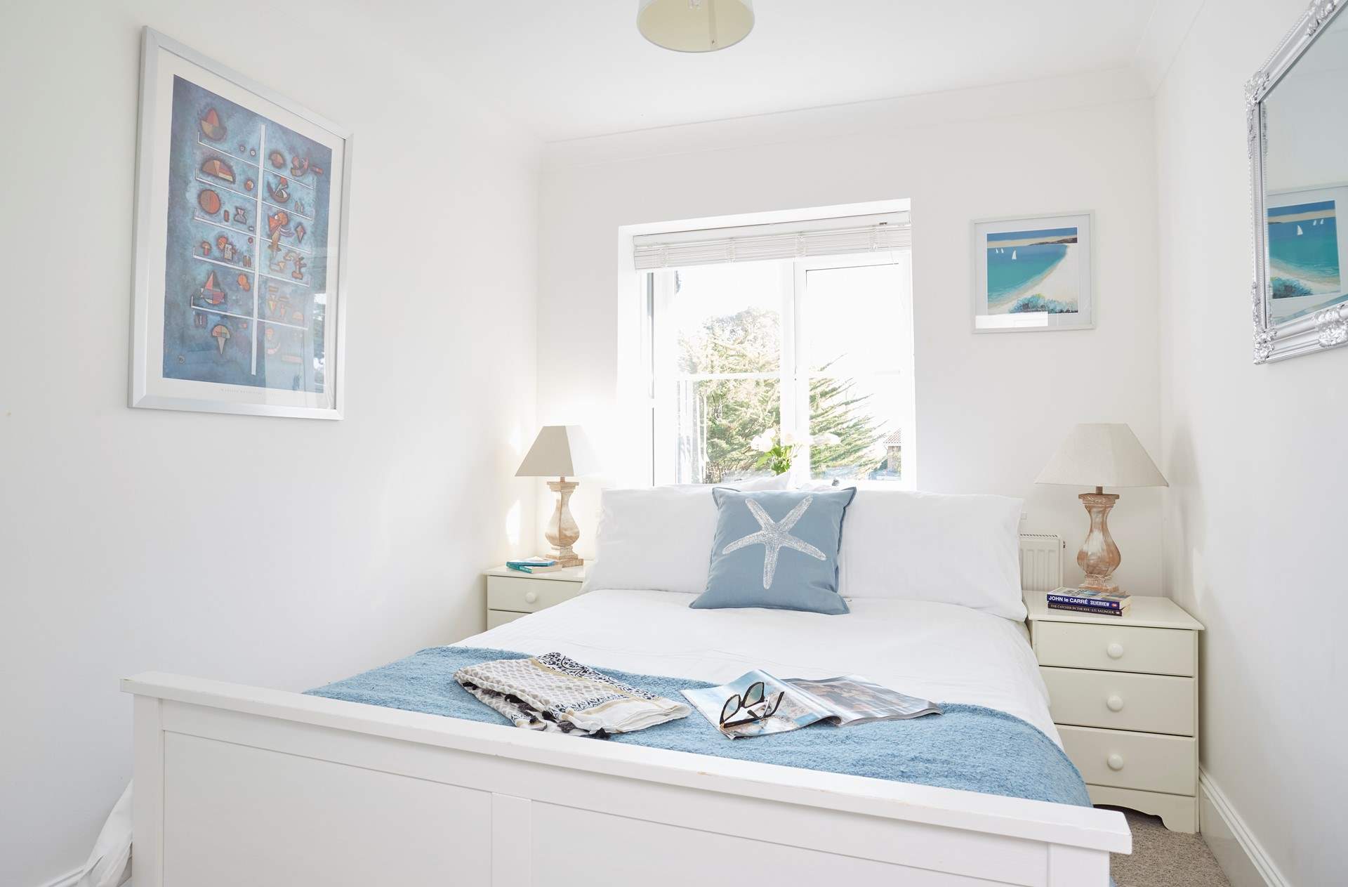 The cosy double bedroom on the first floor.