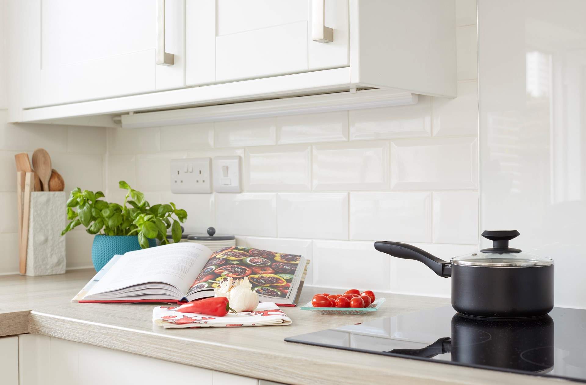 The modern kitchen has all the necessary equipment to cook your holiday meals. 