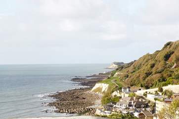 Take a walk along the coastal path into Steephill Cove.