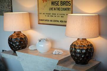 Beautiful lighting and thoughtful touches throughout.