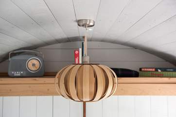The unique light feature in the living area.