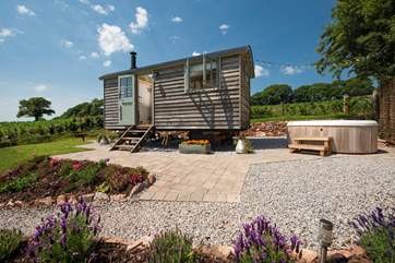 Bowhay is sat within its own patio area.