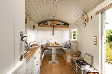 Step inside and be greeted by a light, bright and open-plan space.
