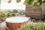 Sink into the heavenly hot tub and enjoy a night under the stars.