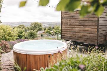 Sink into the heavenly hot tub and enjoy a night under the stars.