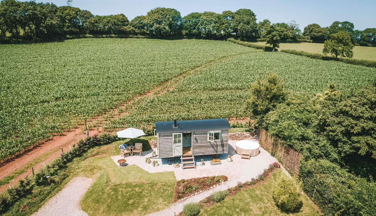 Say hello to the heavenly Bowhay Shepherd's Hut. 