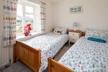 The twin room is so cute. However don't be deceived by the children-themed room, the single beds are also adult friendly.