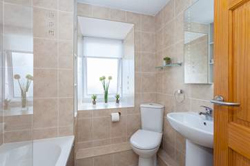 The bathroom.