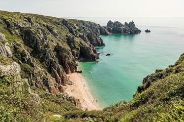 Treen and Porthcurno (home to the outdoor Minack Theatre) are a 10 mile drive away.