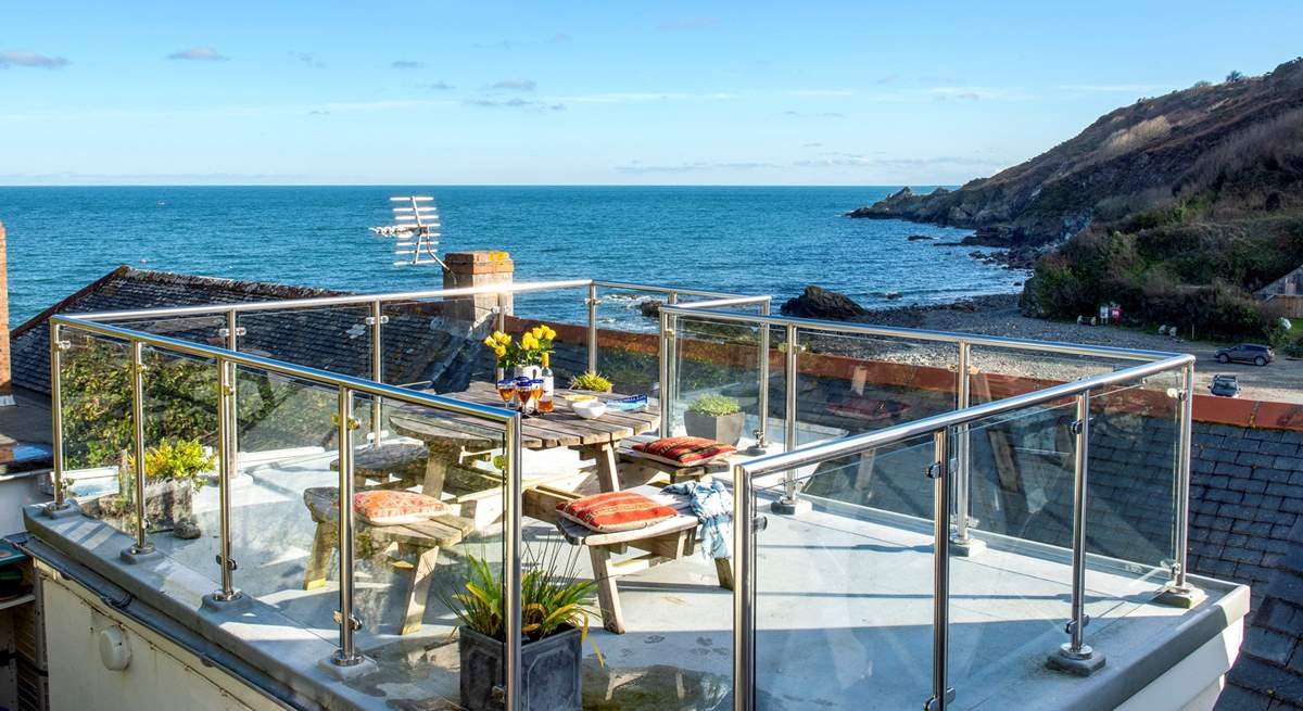 The private terrace has stunning views. 