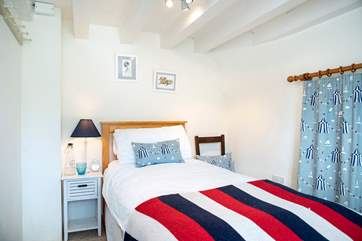 The cosy single bedroom is perfect for little ones (Bedroom 2).