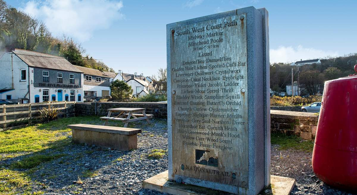 Porthallow is midway on the South West Coast Path. 