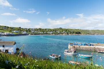 Coverack Bay at high tide.