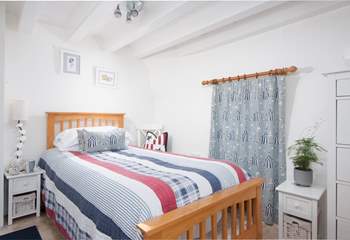 The cosy single is perfect for little ones and is parallel to the ground floor twin bedroom.