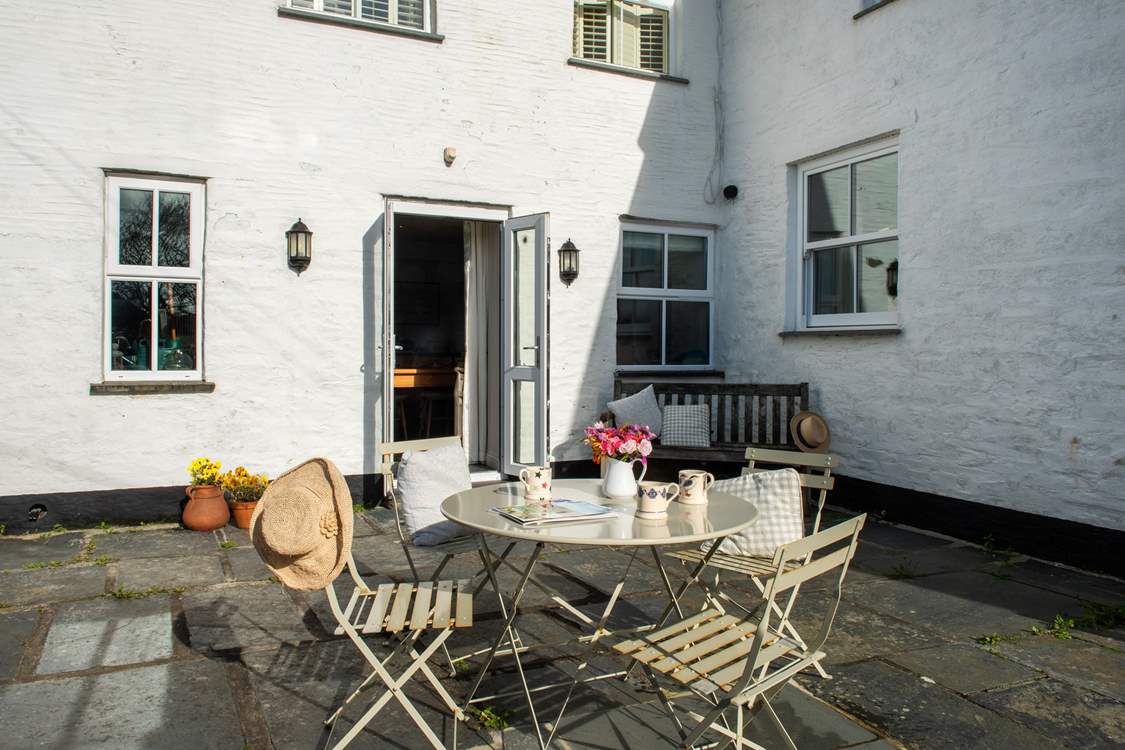 The patio is the perfect spot for afternoon tea or an evening sundowner.