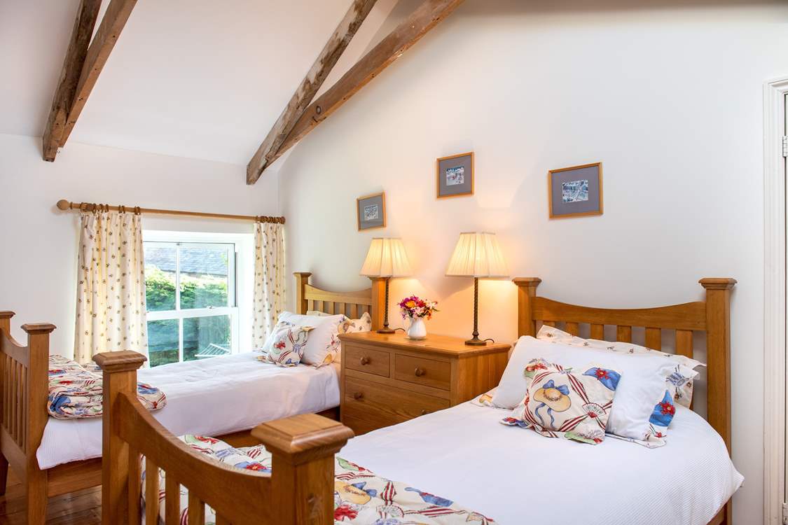 Bedroom 2 has twin beds.