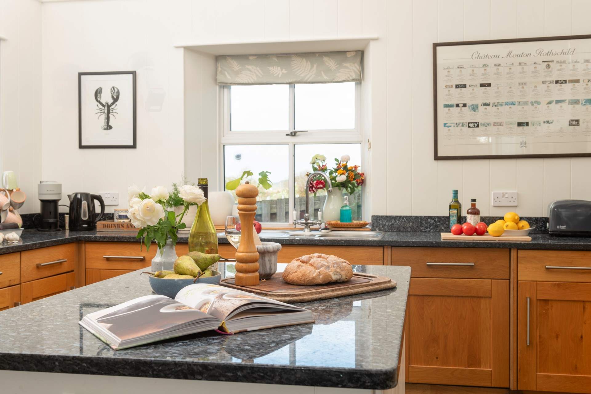 The fabulous kitchen is a chef's delight.
