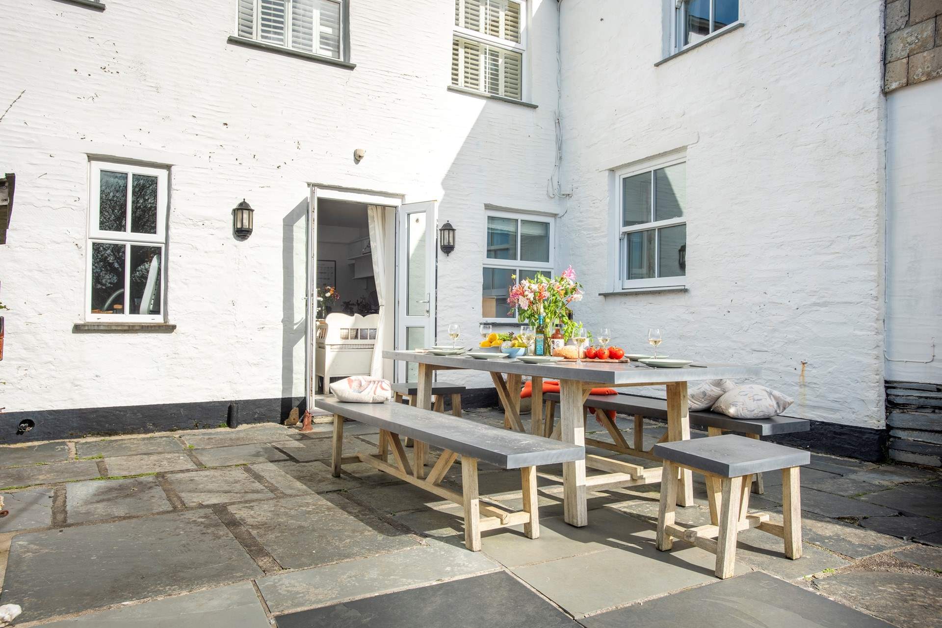 The patio is the perfect spot for afternoon tea or an evening sundowner.