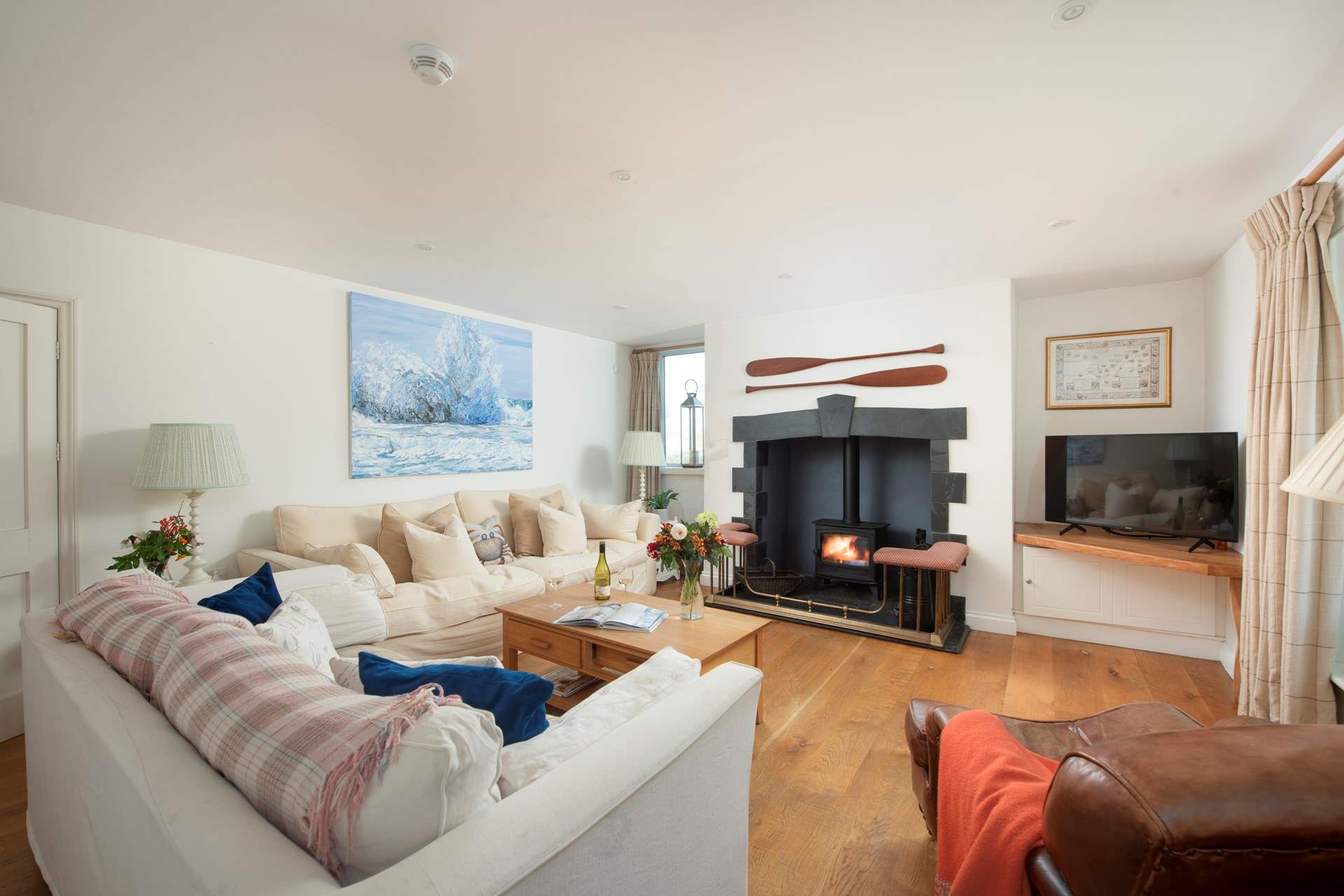 Cosy up in front of the wood-burner.