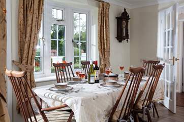 After a day out exploring Cornwall head back and enjoy a leisurely dinner over a bottle of wine.