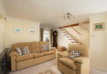 There is oodles of room for everyone to relax after a day on the beach. 