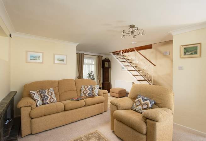 There is oodles of room for everyone to relax after a day on the beach. 