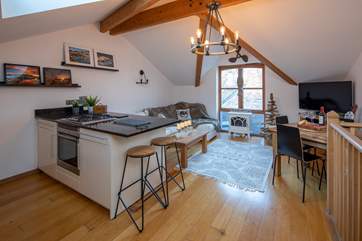 The second floor living-area is such an inviting space.