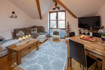 The open plan living-area is super comfy and inviting.