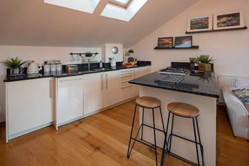 There's plenty of space in the kitchen to whip up a feast for four.