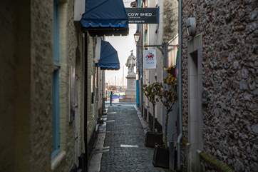 Step out of your front door, amble down this pretty side street littered with fine eateries and you will pop out right on the harbourside.