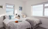 The twin bedroom also has fabulous views over towards Lizard Point (Bedroom 1).  - Thumbnail Image