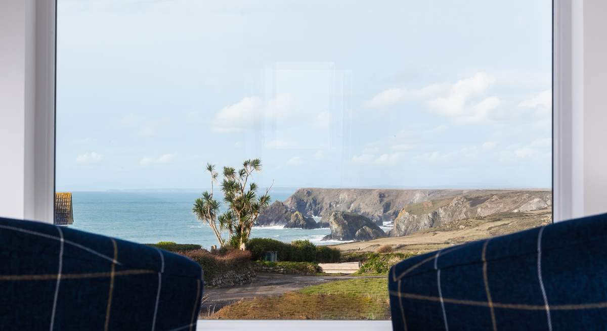 Wow, what a view from bedroom 3 - on a clear day you can see all the way to Mousehole. 