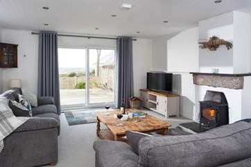 The sitting-room is lovely and light.