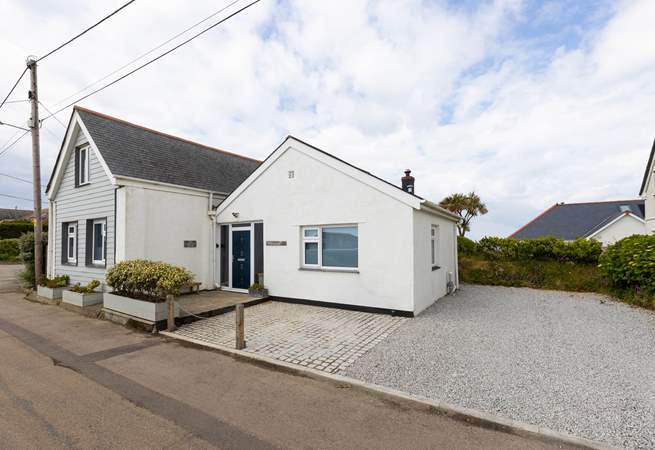 The front elevation with plenty off-road parking.