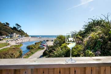 You really do get a bird's eye view of the beach from the decking-area.