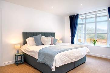 Bedroom 1, on the lower ground floor, can be set up as a super-king or twin beds providing great flexibility.