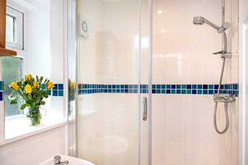 The shower-room on the lower ground floor.