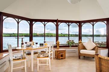 The Boat House is all about the setting and the conservatory certainly takes full advantage of it.